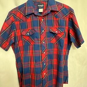 Vintage Wrangler Short Sleeve Plaid Shirt